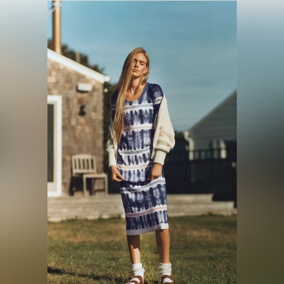 NWT Anthropologie Kato Tie-Dye Midi Dress. Size L. - Picture 3 of 9
